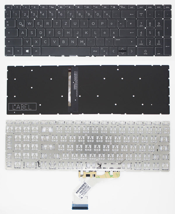 StoneTaskin Original Brand New Black Backlit German Keyboard For HP 15s-dr1000 15s-dr2000 15s-dr3000 15s-du0000 Notebook KB Fast Shipping