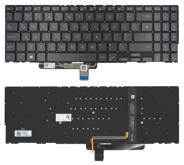 StoneTaskin Wholesale Original Grey Backlit UK Laptop Keyboard For ASUS ZenBook Flip 15 OLED UX564 UX564E UX564EH KB