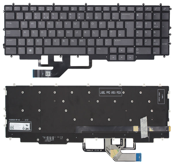 StoneTaskin Wholesale Original Black Backlit UK Laptop Keyboard 4-zone RGB For Dell Alienware m17 R3 R4 06VYDX 6VYDX KB