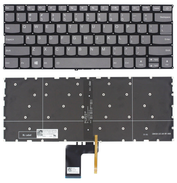 StoneTaskin Original Gray US Backlit Keyboard For Lenovo ideapad 320S-13IKB 720S-14IKBFully Tested Free Shipping