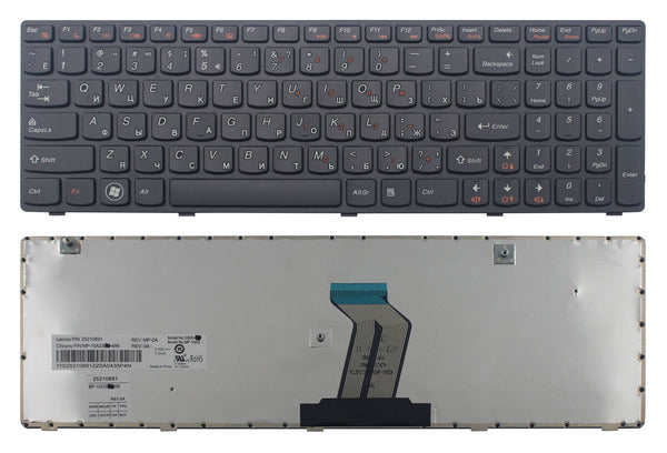 StoneTaskin Original Brand New Black Russian Keyboard Black Frame For Lenovo ideapad Z580 Z580A Z585 Z585A Notebook Keyboard KB Fully Tested Free Shipping