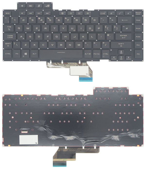 StoneTaskin Original Brand New Black UK Per Key RGB Backlit Keyboard For ASUS GX502 GX502GW GX502LWS GX502LXS Fast Shipping