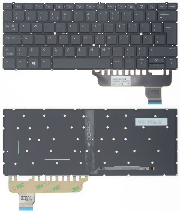 StoneTaskin Original Black UK Backlit Keyboard Only X360 Series For HP EliteBook x360 830 G5 G6Fully Tested Free Shipping