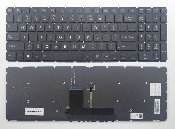 StoneTaskin Original Brand New Glossy Black Backlit US Laptop Keyboard For Toshiba Satellite L55D-B L55D-C L55DT-B  Notebook KB Free Fast Shipping