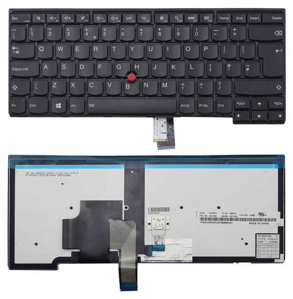 StoneTaskin Original Brand New  Black Backlit UK Keyboard Black Frame For IBM ThinkPad T460  Notebook KB Free Fast Shipping