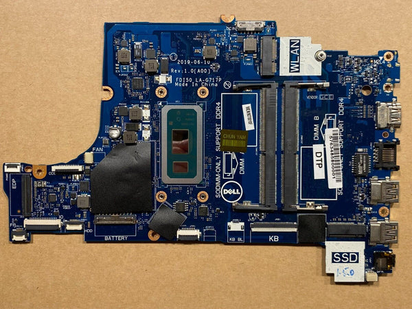 StoneTaskin Original  Refurbished  Dell Vostro 3490 3590 Laptop Motherboard  Intel i7-10510U 3GGXX LA-G717P Notebook MB