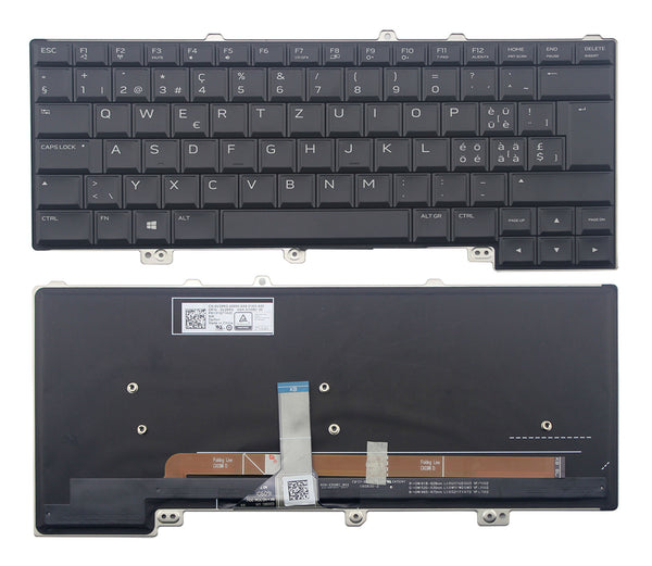 StoneTaskin Original Brand New Black Backlit Swiss Laptop Keyboard For Dell Alienware 15 R3 KB