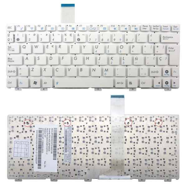 StoneTaskin Original Brand New White Spanish Keyboard For ASUS Eee PC 1015PW 1015PX 1015T 1015Tx 1016P 1016PT Notebook KB Fast Shipping