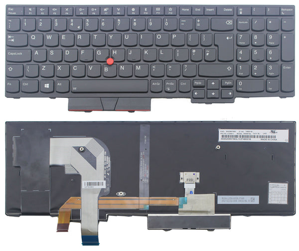 StoneTaskin Original Brand New  Black UK Backlit Keyboard Black Frame For Lenovo ThinkPad P51S MT 20HB 20HC 20JY  Notebook KB Free Fast Shipping