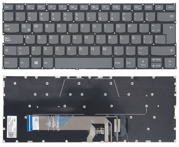 StoneTaskin Original Brand NewGrey Latin Spanish Keyboard For Lenovo Yoga 730-15IKB 730-15IWL C640-13IML LTE Fast Shipping