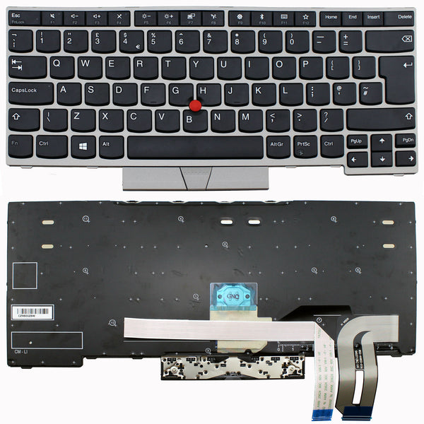 StoneTaskin Original Black UK Keyboard Silver Frame For Lenovo ThinkPad L390 Yoga L480 L490 P43sNotebook KB Keyboard Fully Tested Free Shipping