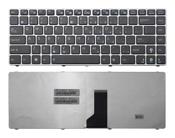 StoneTaskin Original Brand New Black US Keyboard Silver Frame For ASUS X43 X43SJ X43SM X43SV X43TA X43TK X43U Notebook KB Fast Shipping