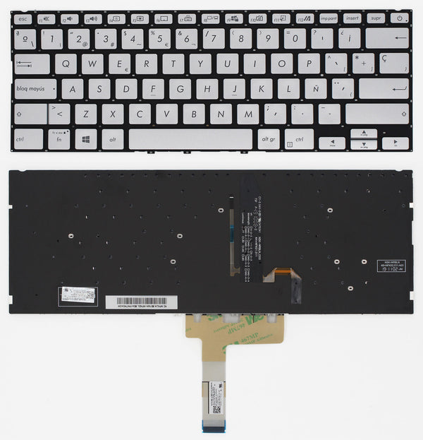 StoneTaskin Wholesale Brand New Original Silver Spanish Backlit Keyboard For ASUS V4200JP VivoBook S14 S432 S432FA S432FL