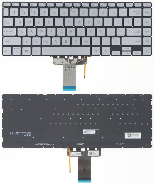 StoneTaskin Original Brand NewSilver US Backlit Keyboard For ASUS Vivobook Go 14 (E410) S14 S433 Fast Shipping