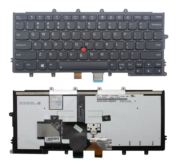 StoneTaskin Original Brand New Black Backlit US Laptop Keyboard Black Frame For IBM ThinkPad A275 MT 20KC 20KD X270 Notebook KB