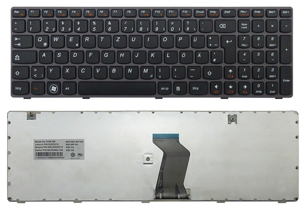 StoneTaskin Original Brand New Black German Keyboard Grey Frame For Lenovo ideapad Z580 Z580A Z585 Z585A Fast Shipping