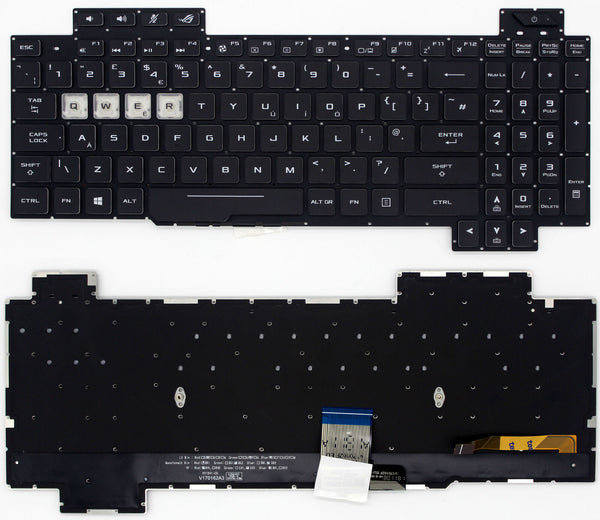 StoneTaskin Original Brand NewUK RGB Backlit Laptop Keyboard White QWER For ASUS ROG STRIX SCAR II GL504 GL504GM Notebook KB