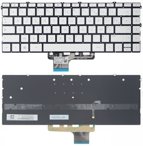 StoneTaskin Wholesale Brand New Silver French Backlit Laptoap Keyboard For HP Spectre x360 13-aw2000 KB