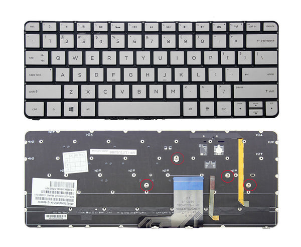 StoneTaskin Original Silver Backlit US Keyboard For HP Spectre 13-3000 UltrabookFully Tested Free Shipping