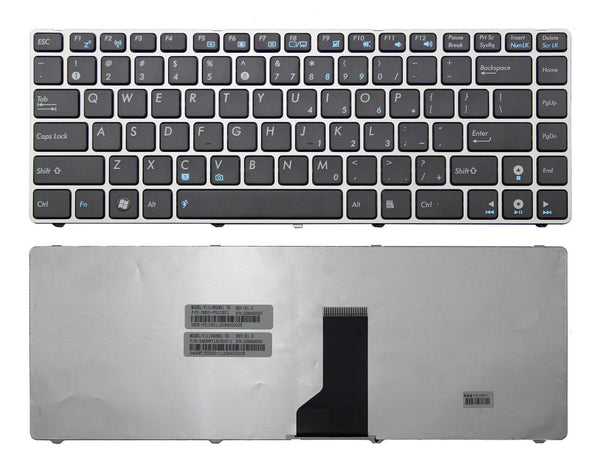 StoneTaskin Original Black US Keyboard Silver Frame For ASUS K84 K84HY K84L K84LY N43 N43DA N43JFNotebook KB Keyboard Fully Tested Free Shipping