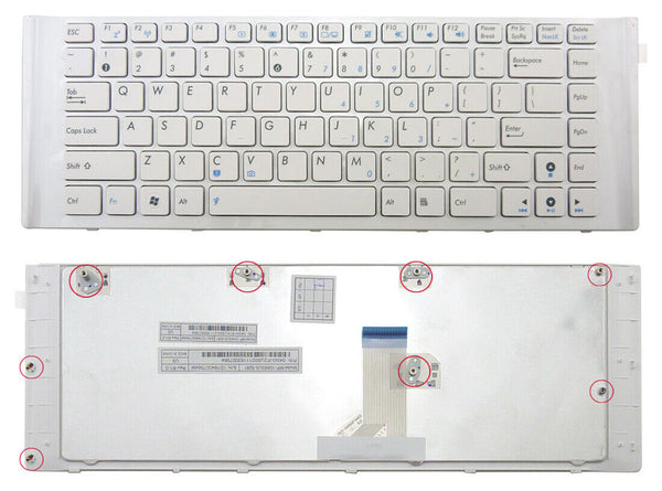 StoneTaskin Original Brand New  White US Keyboard White Frame For ASUS A40 A40EN A40EP A40F A40JA A40JB A40JC  Notebook KB Free Fast Shipping