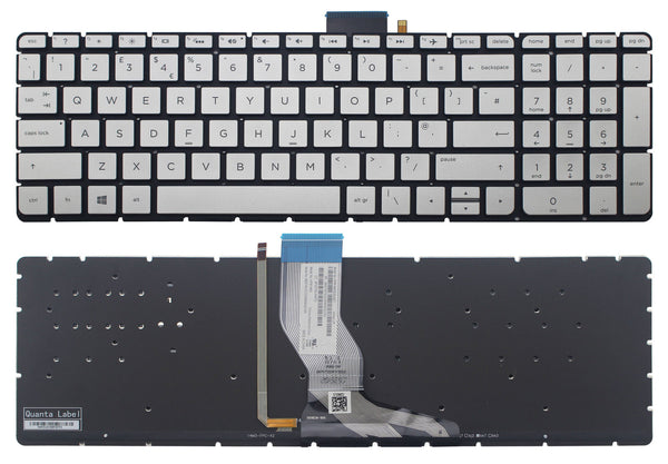 StoneTaskin Original Brand New Silver UK Backlit Keyboard For HP Pavilion 15z-ab000 15z-ab100 17-ab000 Touch Notebook KB Fast Shipping