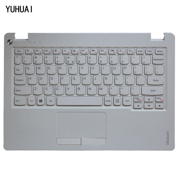 LENOVO Ideapad 100S-11IBY Laptop Palmrest Upper Case US English Keyboard White