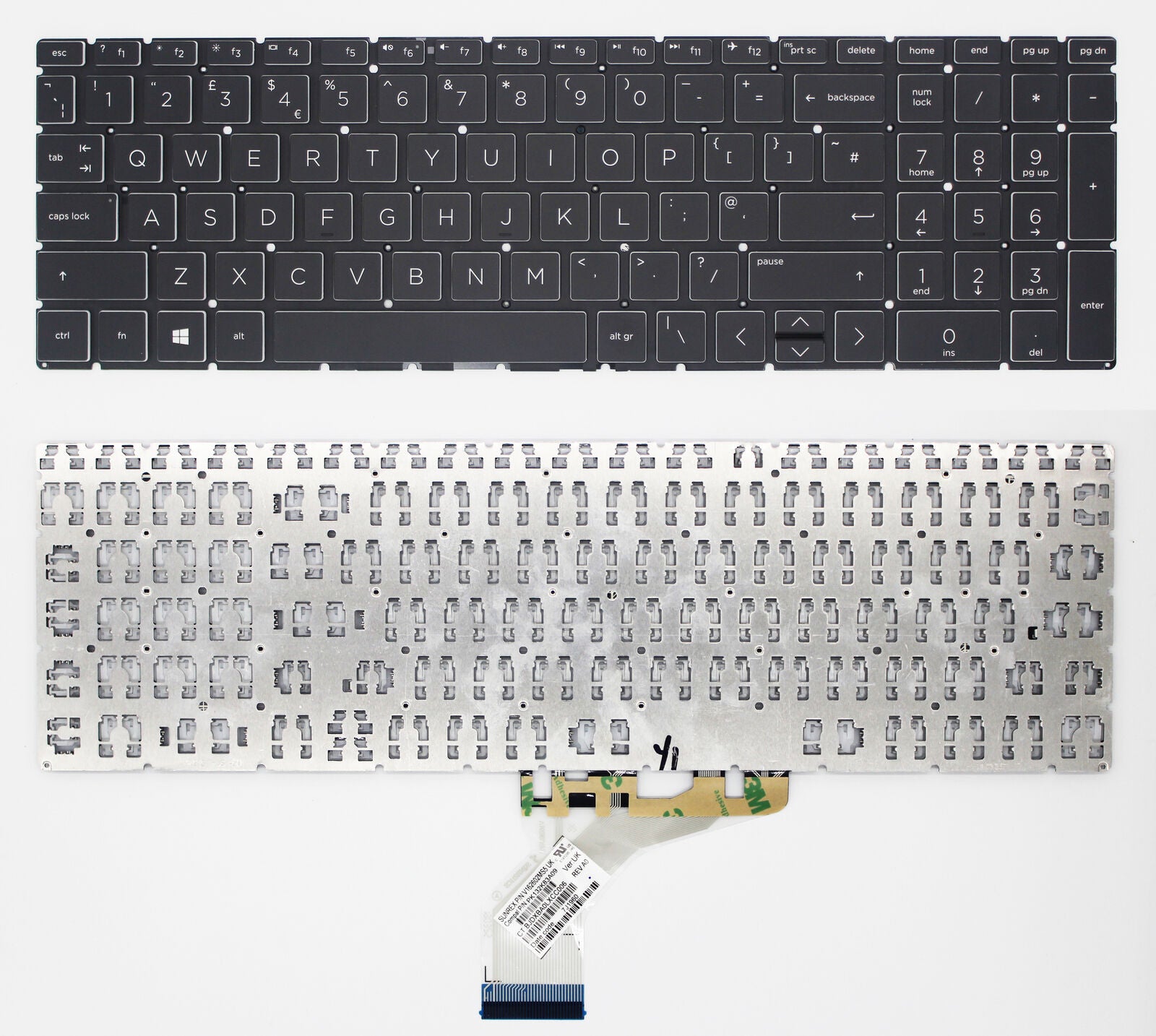StoneTaskin Original Black UK Keyboard For HP zbook 15v G5Notebook KB