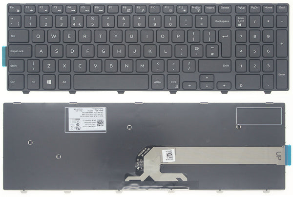 StoneTaskin Wholesale Original Black UK Laptop Keyboard Black Frame For Dell Inspiron 15 5558 5559 5566 5577 Gaming KB