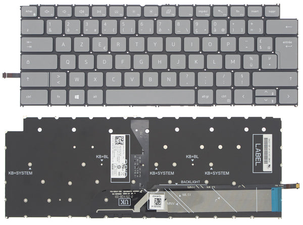 StoneTaskin Wholesale Brand New Grey French Backlit Laptoap Keyboard For Dell Vostro 14 5410 5415 KB