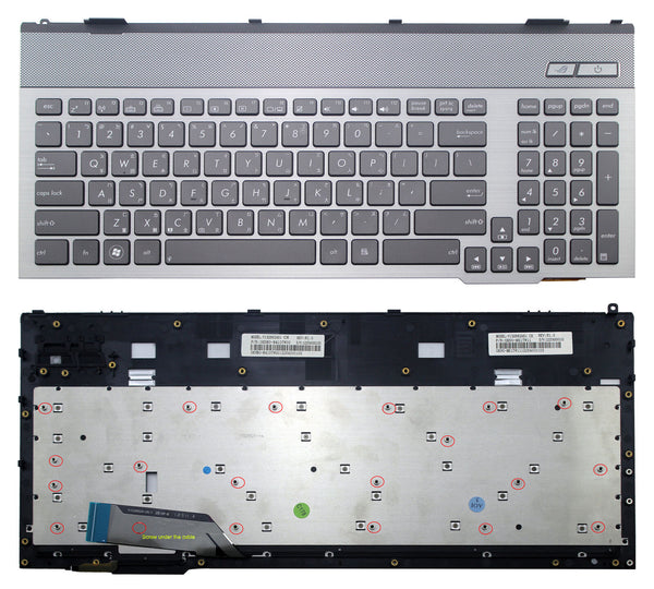 StoneTaskin Original Brand New Black Backlit TW Keyboard Silver Frame For ASUS G55 G55VW G57 G57VW Notebook KB Fast Shipping