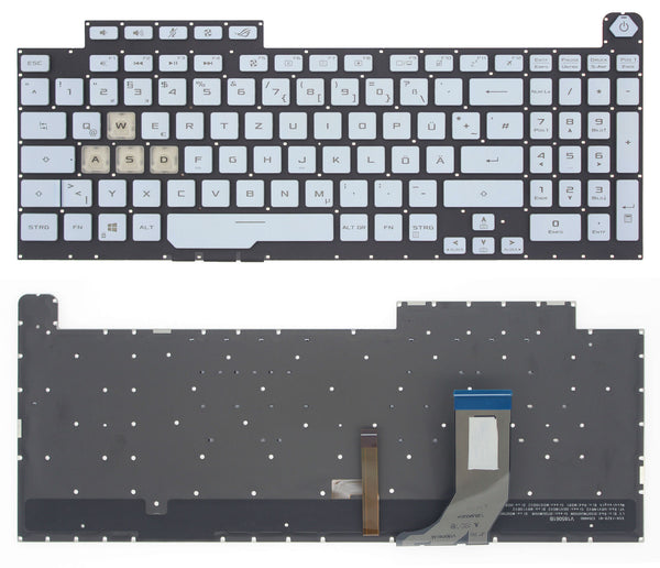 StoneTaskin Original Brand NewBlue German 4-Zone RGB Backlit Laptop Keyboard For ASUS ROG Strix G17 G712LU G712LV KB