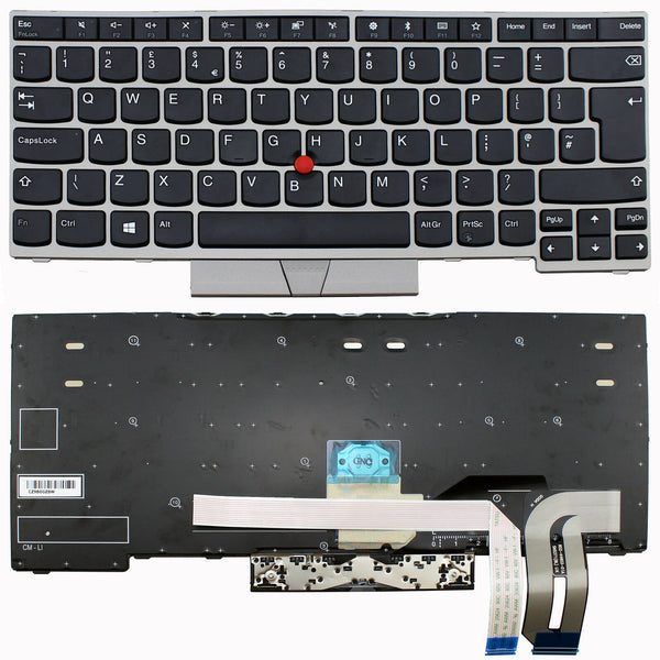 StoneTaskin Original Brand New Black UK Keyboard Silver Frame For Lenovo ThinkPad T480s T490 T495 Notebook KB Fast Shipping
