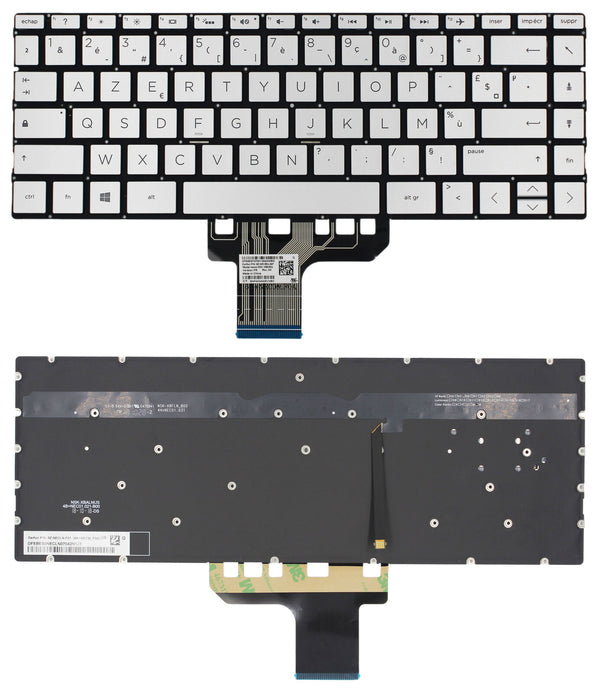 StoneTaskin Original Brand NewSilver Backlit French Keyboard For HP ENVY 13-ar0000 x360 Spectre 13t-ap000 Fast Shipping