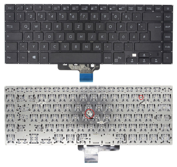 StoneTaskin Original Brand New Black German Laptop Keyboard For ASUS VivoBook 15 X510 X510QA X510QR Notebook KB