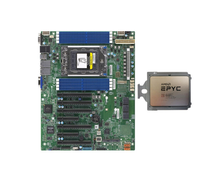 Supermicro H12SSL-i Motherboard + AMD EPYC 7H12 64 Core Supermicro H12SSL-i Motherboard + AMD EPYC 7H12 64 Core