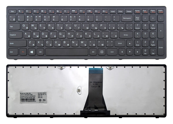 StoneTaskin Original Brand New Black Russian Keyboard Black Frame For Lenovo Flex 15 15D Notebook KB Fast Shipping