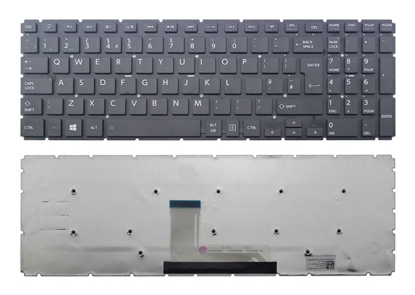 StoneTaskin Original Brand New  Black UK Keyboard For Toshiba Satellite L50T-B L50T-C L50W-C L55-B L55-C L55D-B  Notebook KB Free Fast Shipping