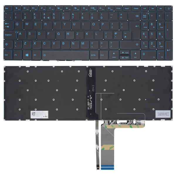 StoneTaskin Wholesale Original Black UK Backlit Laptop Keyboard Blue font For Lenovo ideapad L340-17IRH Gaming KB