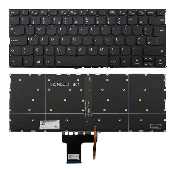 StoneTaskin Original Brand New Black Backlit UK Keyboard For Lenovo ideapad 320S-13IKB 720S-14IKB Notebook Keyboard KB Fully Tested Free Shipping