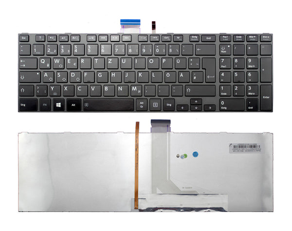 StoneTaskin Original Brand New Black Backlit German Keyboard Grey Frame For Toshiba Satellite L955 L955D P850 Notebook Keyboard KB Fully Tested Free Shipping