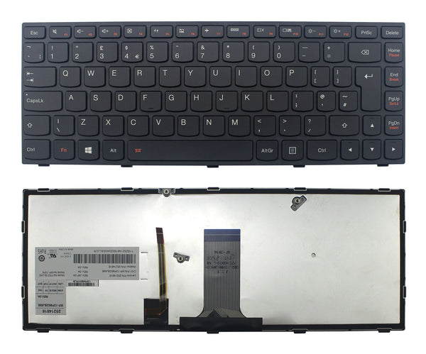 StoneTaskin Original Brand New Black Backlit UK Keyboard Black Frame For Lenovo ideapad G40-70 G40-80 G41-35 Notebook Keyboard KB Fully Tested Free Shipping