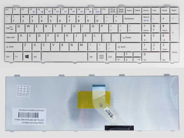 StoneTaskin Original Brand New White US Laptop Keyboard For Fujitsu Lifebook A512 A530 A531 AH512 AH530 AH531 NH751  Notebook KB Free Fast Shipping