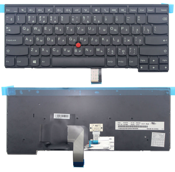 StoneTaskin Wholesale Original Brand New Black Russian Laptop Keyboard Black Frame For IBM ThinkPad L440 L450 L460 T431s T440 KB