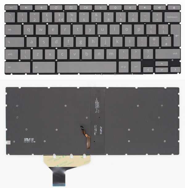 StoneTaskin Grey UK Backlit Keyboard L98053-031 For HP Chromebook 14ct-ca0000 x360 Free Shipping Fully Tested