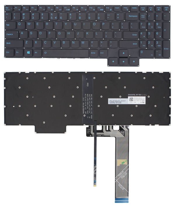 StoneTaskin Original Black Backlit US Keyboard Blue Font For Lenovo Legion 5-17ACH6 5-17ACH6H Fully Tested Free Shipping