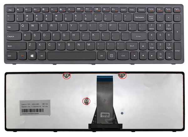 StoneTaskin Original Brand New Black US Laptop Keyboard Black Frame For Lenovo ideapad G500s Touch G505s G510s S500 Notebook KB