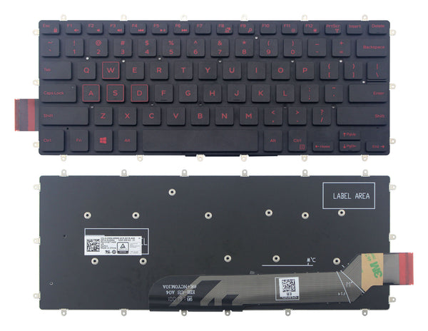 StoneTaskin Original Brand New Black US Keyboard red font For Dell Latitude 13 3379 2 in 1 Notebook Keyboard KB Fully Tested Free Shipping