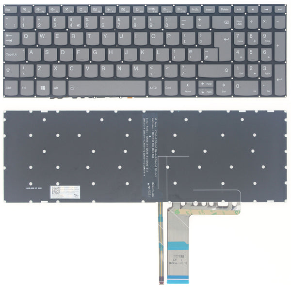 StoneTaskin Wholesale Original Grey UK Backlit Laptop Keyboard For Lenovo V130-15IGM V130-15IKB V15 G1-IML V330-15IKB KB