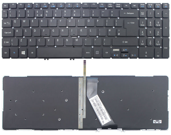 StoneTaskin Wholesale Original Black Backlit UK Laptop Keyboard For Acer Aspire M5-583P V5-552 V5-552G V5-552P KB